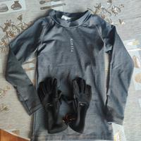 Set maglietta e guanti termici 6/8 anni