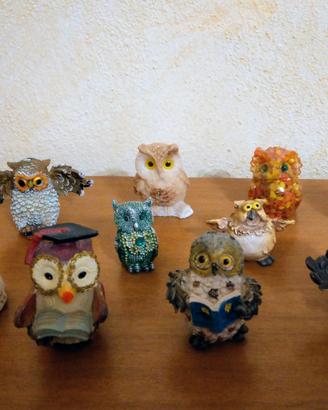 Gufi da collezione.
