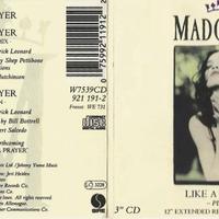 MADONNA - LIKE A PRAYER - 3 TRACCE MINIcd singolo