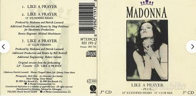 MADONNA - LIKE A PRAYER - 3 TRACCE MINIcd singolo