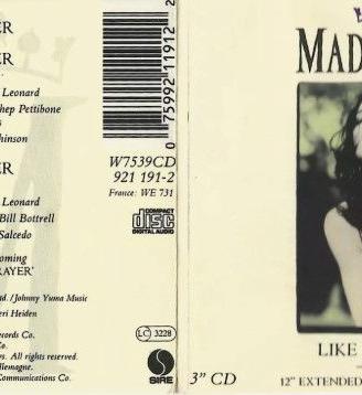 MADONNA - LIKE A PRAYER - 3 TRACCE MINIcd singolo
