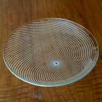 Piatto decorativo in vetro, portaoggetti o centro