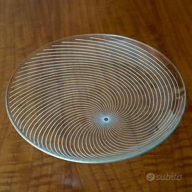 Piatto decorativo in vetro, portaoggetti o centro