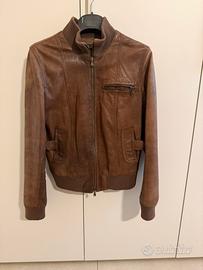 Bomber Donna marrone Pelle