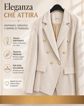 Tailleur Nocciola Elegante Made in Italy ✨
