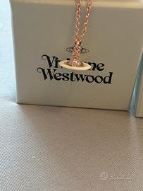 Collana vivienne westwood "tiny orb" rose gold