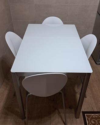 Tavolo Calligaris allungabile in vetro e acciaio