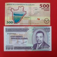 Coppia banconote collezione Burundi fiordistampa 