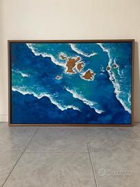 Quadro materico Onde dall’alto