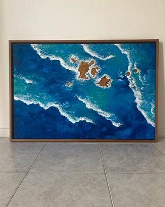 Quadro materico Onde dall’alto