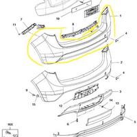 Paraurti posteriore no sensori opel meriva 9316848
