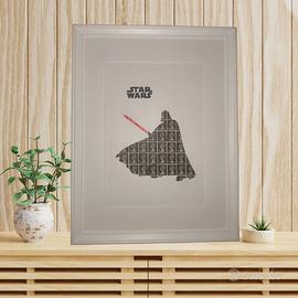 Quadro Star Wars, Darth Vader con veri Francobolli