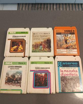 lotto stock cassette stereo 8 musica