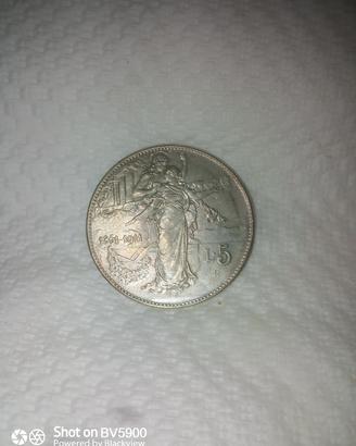 Vittorio Emanuele 5 lire argento 