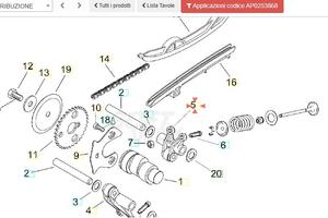 Bilanciere completo aspirazione Aprilia Leonardo 1