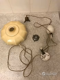 Lampadario d'epoca in ceramica