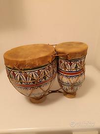 bongo doppio in ceramica 