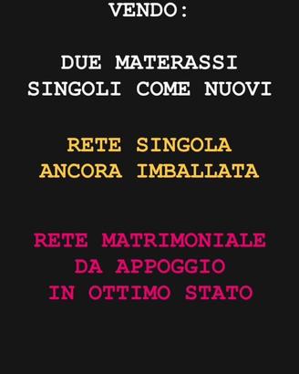Reti e materassi