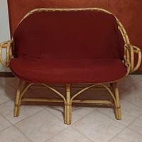 Divanetto per interni/esterni in vimini