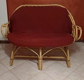 Divanetto per interni/esterni in vimini