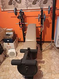 Panca completa con pesi come da foto