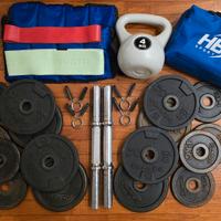 Set completo pesi manubri 35 kg