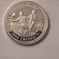 moneta 1 Crown 1986 argento 925 isola di Man 