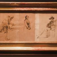 Quadro '800 china su carta pittore G. Castoldi