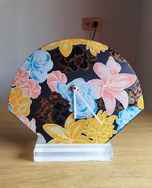 Orologio in vetro decorato vintage