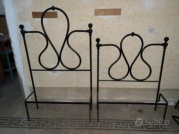 Letto singolo in ferro battuto