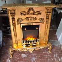 camino foglia oro stile barocco con spedizione
