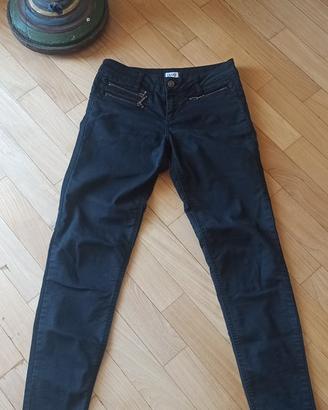 Pantalone Nero Liu Jo Skinny con Zip Rock-Chic