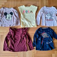 5 magliette bambini 4/5 anni