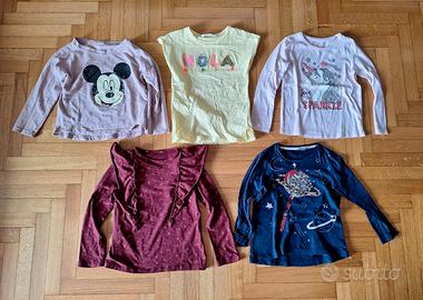 5 magliette bambini 4/5 anni