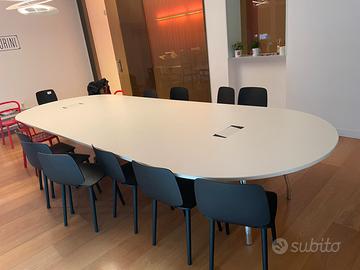 Tavolo riunioni bianco 4,5 m x 1,6 m