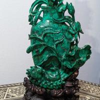 Statuetta arte cinese malachite