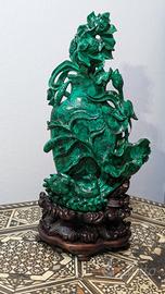 Statuetta arte cinese malachite