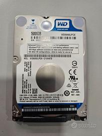 Hard Disk Interno WD Blue 500GB HDD 2.5 SATA con 