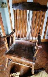 SEDIA A DONDOLO VINTAGE DESIGN SCANDINAVO