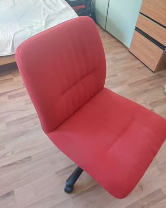 Sedia Da ufficio scrivania, rossa in tessuto