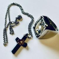 ANELLO MORELLATO + CIONDOLO CROCE