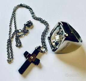ANELLO MORELLATO + CIONDOLO CROCE
