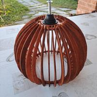 lampadario in legno