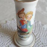 Portacandele ceramica " KA ",Vintage, gli amorini