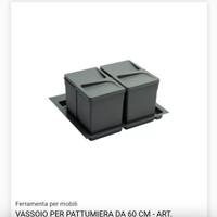 pattumiera doppia per cassettone sottolavello da 6