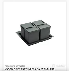 pattumiera doppia per cassettone sottolavello da 6