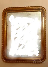 Antica specchiera a guantiera '800