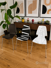 3 sedie IKEA VILMAR design – Fantasie coordinate –