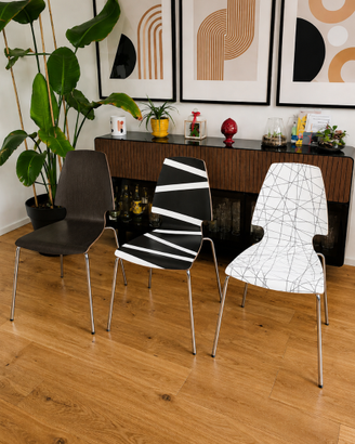 3 sedie IKEA VILMAR design – Fantasie coordinate –