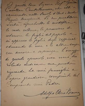 Brizio, Marzabotto 1928 + Lettera Autografa